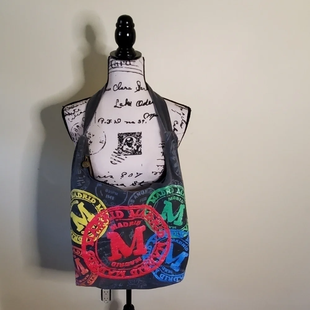 Grup LK Madrid Hobo Bag Painted Colorful Bohemian